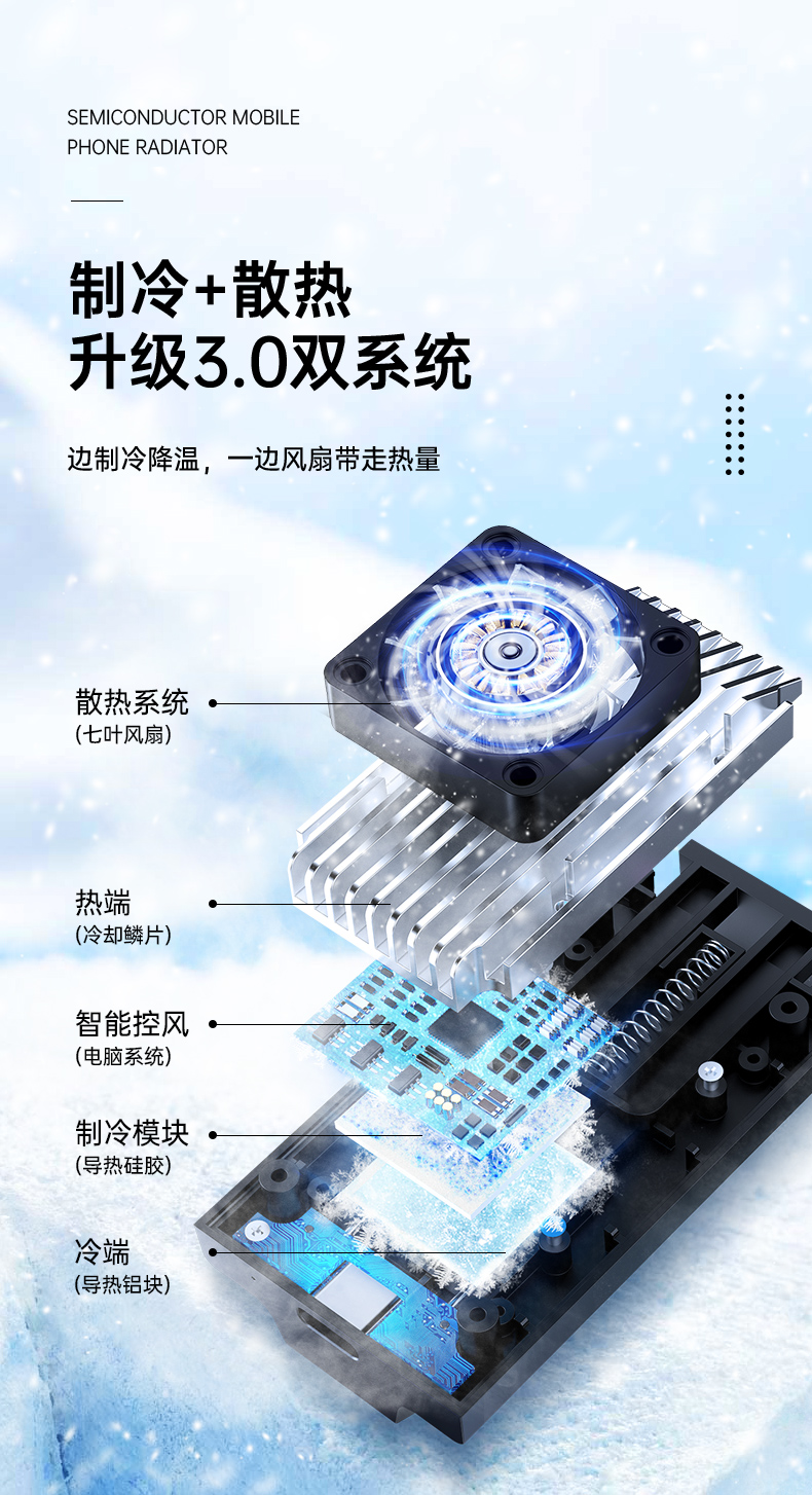 手机散热背夹